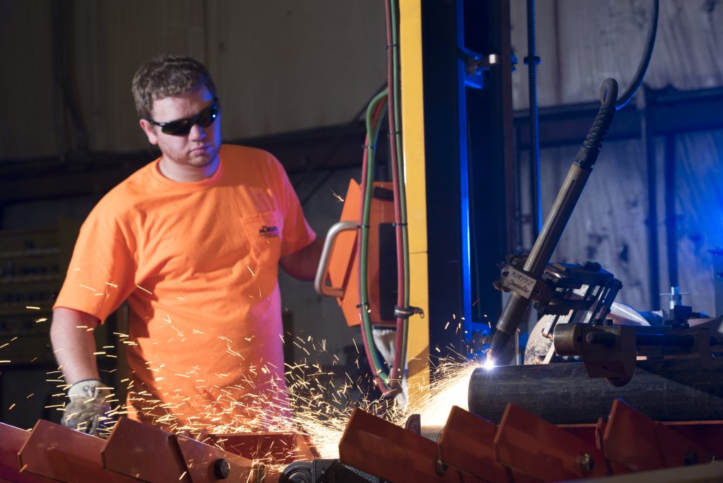 Pipe cutting equipment CNC used by M. Davis fabrication machinist