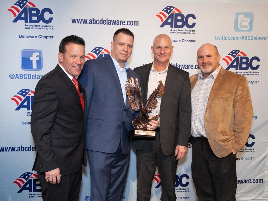 M. Davis management team receives Excellence In Construction Award from Associates Builders and Contractors Delaware Chapter.